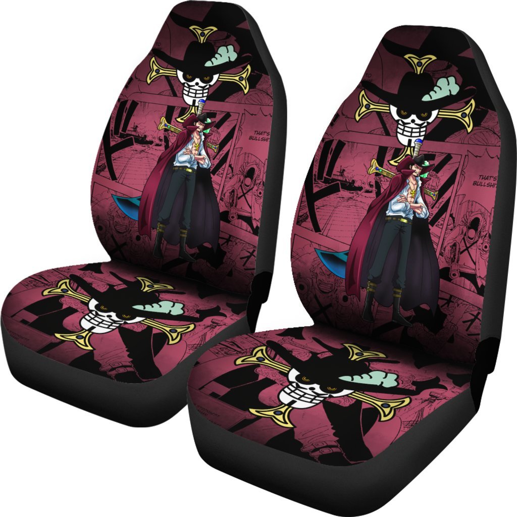 Dracule Mihawk One Piece Car Seat Covers Anime Mixed Manga-Gear Wanta