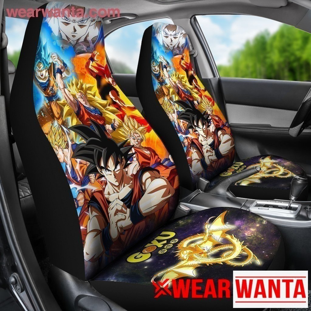 Dragon Ball Goku SSJ Car Seat Covers Custom Anime Car Accessories-Gear Wanta