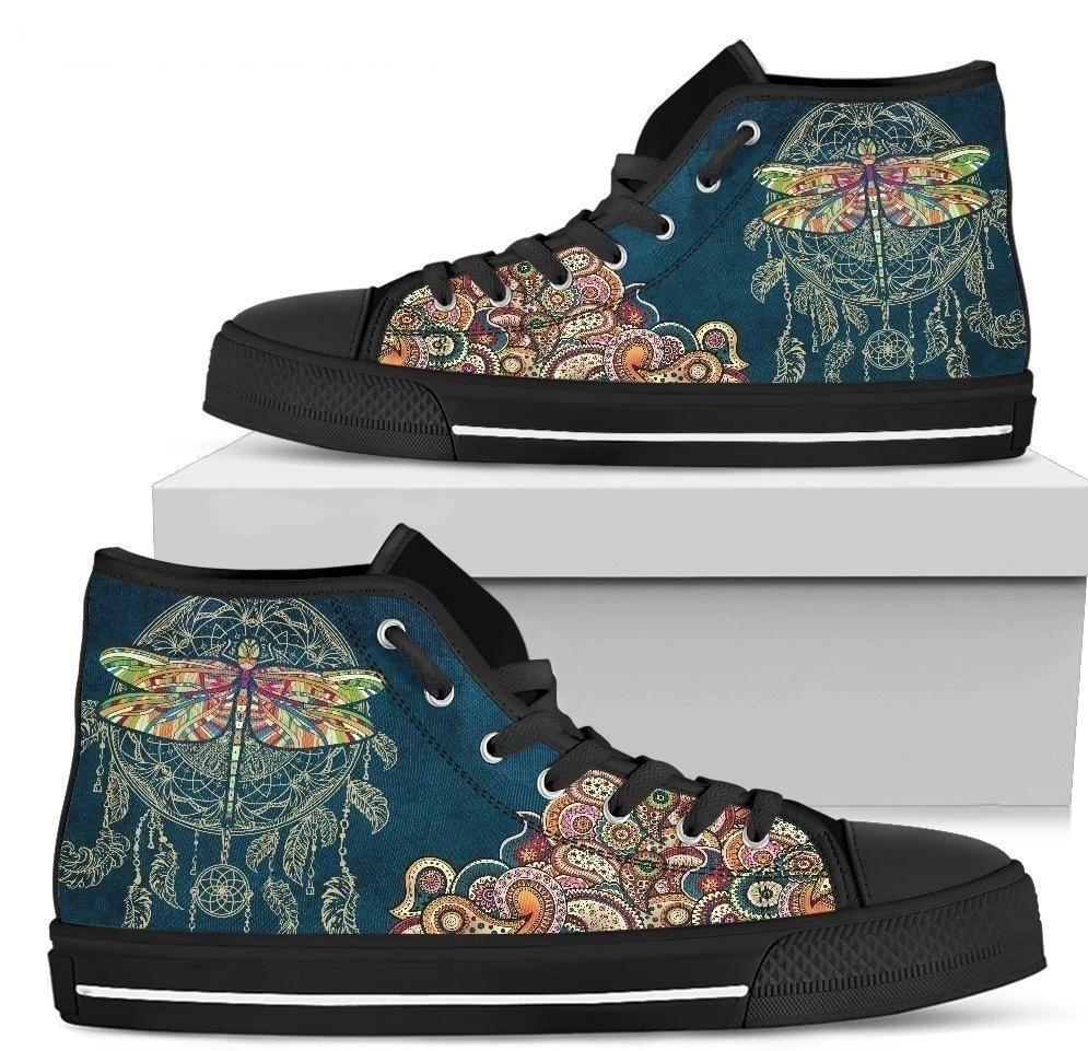 Dragonfly Hippie Style Women's High Top Shoes-Gear Wanta