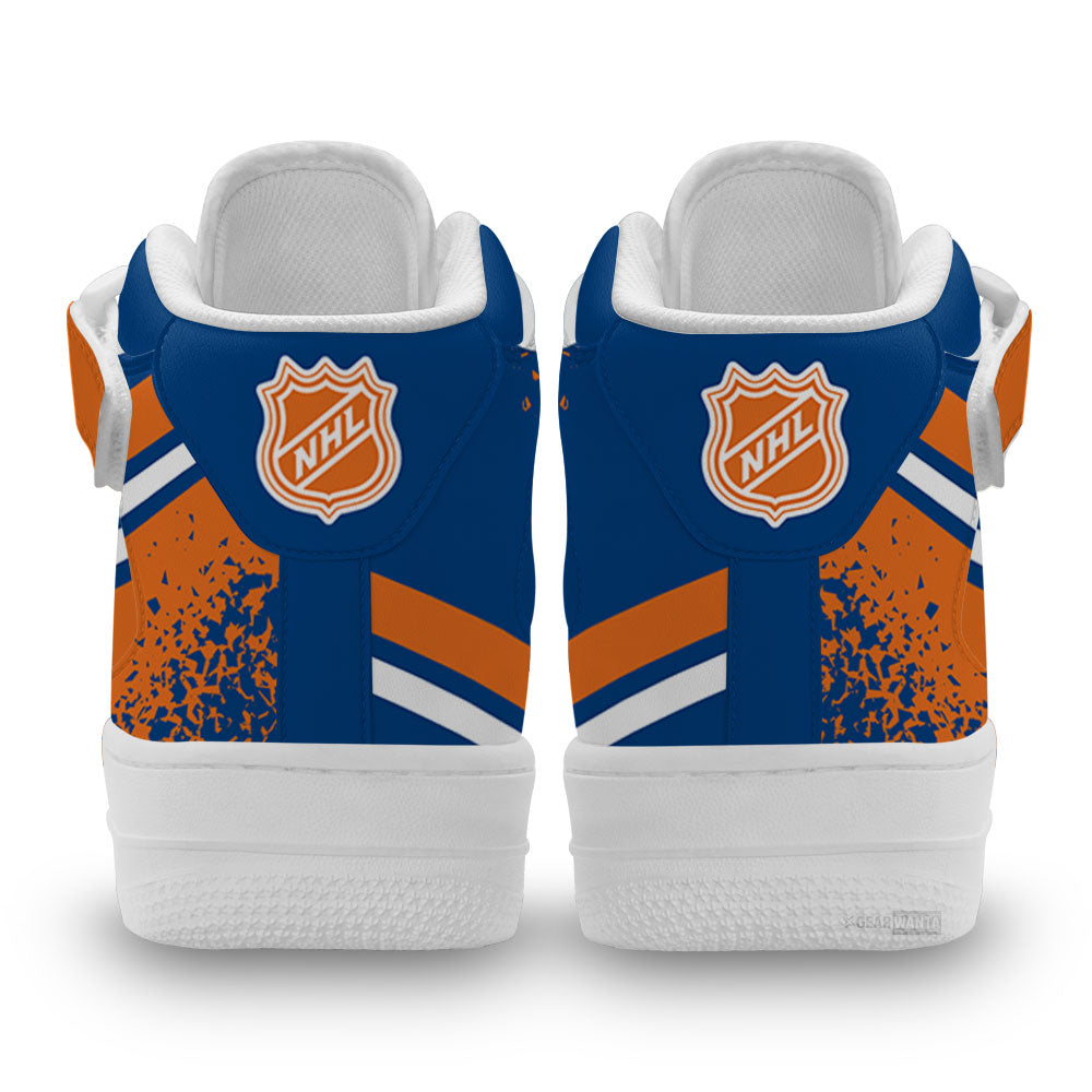 E Oilers Air Mid Shoes Custom Hockey Sneakers Fans-Gear Wanta