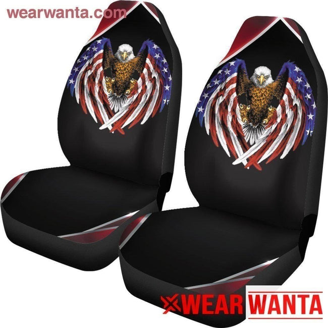 Eagle America Flag Car Seat Covers Custom Patriotic Car Decoration-Gear Wanta