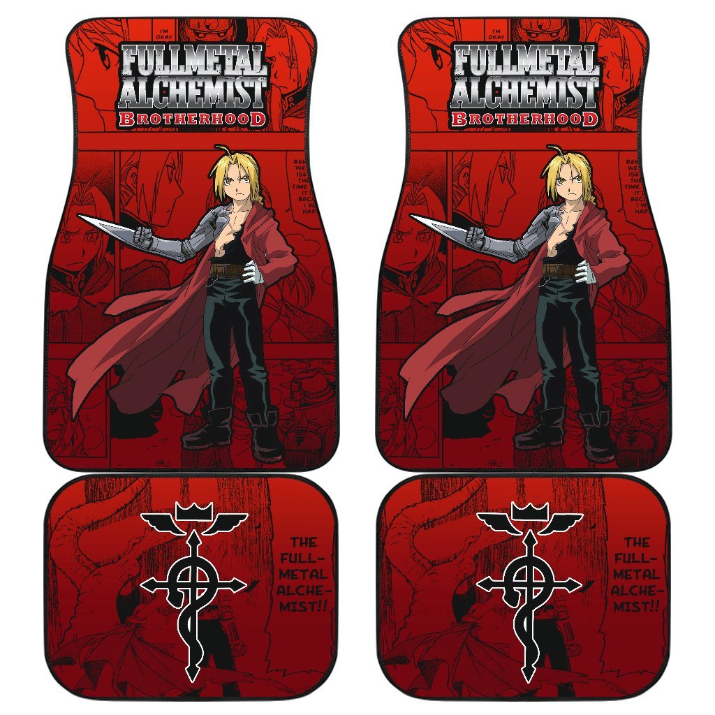 Edward Elric Fullmetal Alchemist Brotherhood Car Floor Mats Like Anime-Gear Wanta