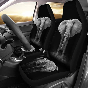 Elephant Black And White Car Seat Covers-Gear Wanta