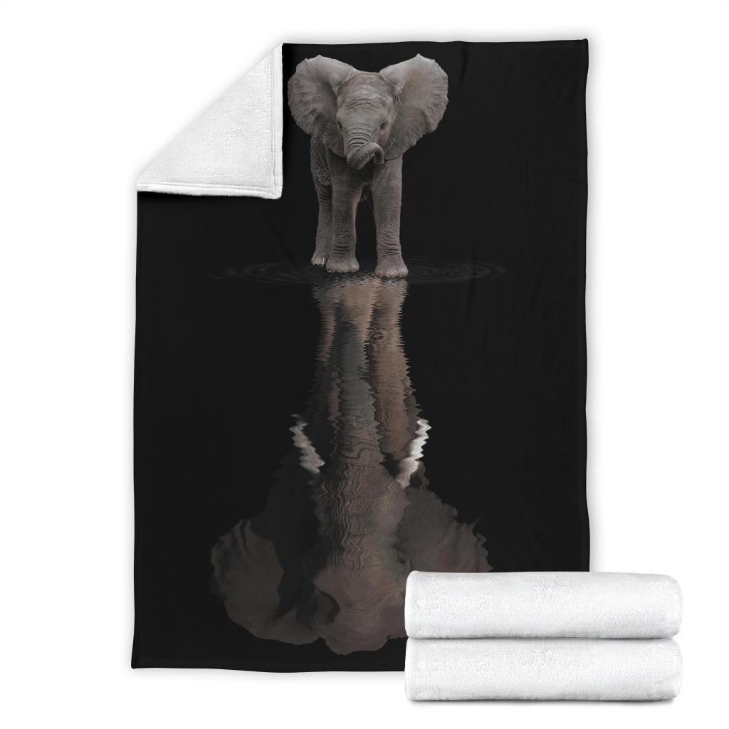 Elephant Blanket Custom Water Reflection Home Decoration-Gear Wanta