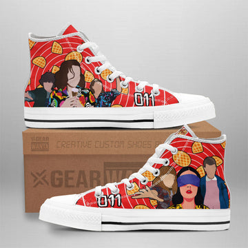 Eleven 011 High Top Shoes Custom Stranger Things Sneakers-Gear Wanta