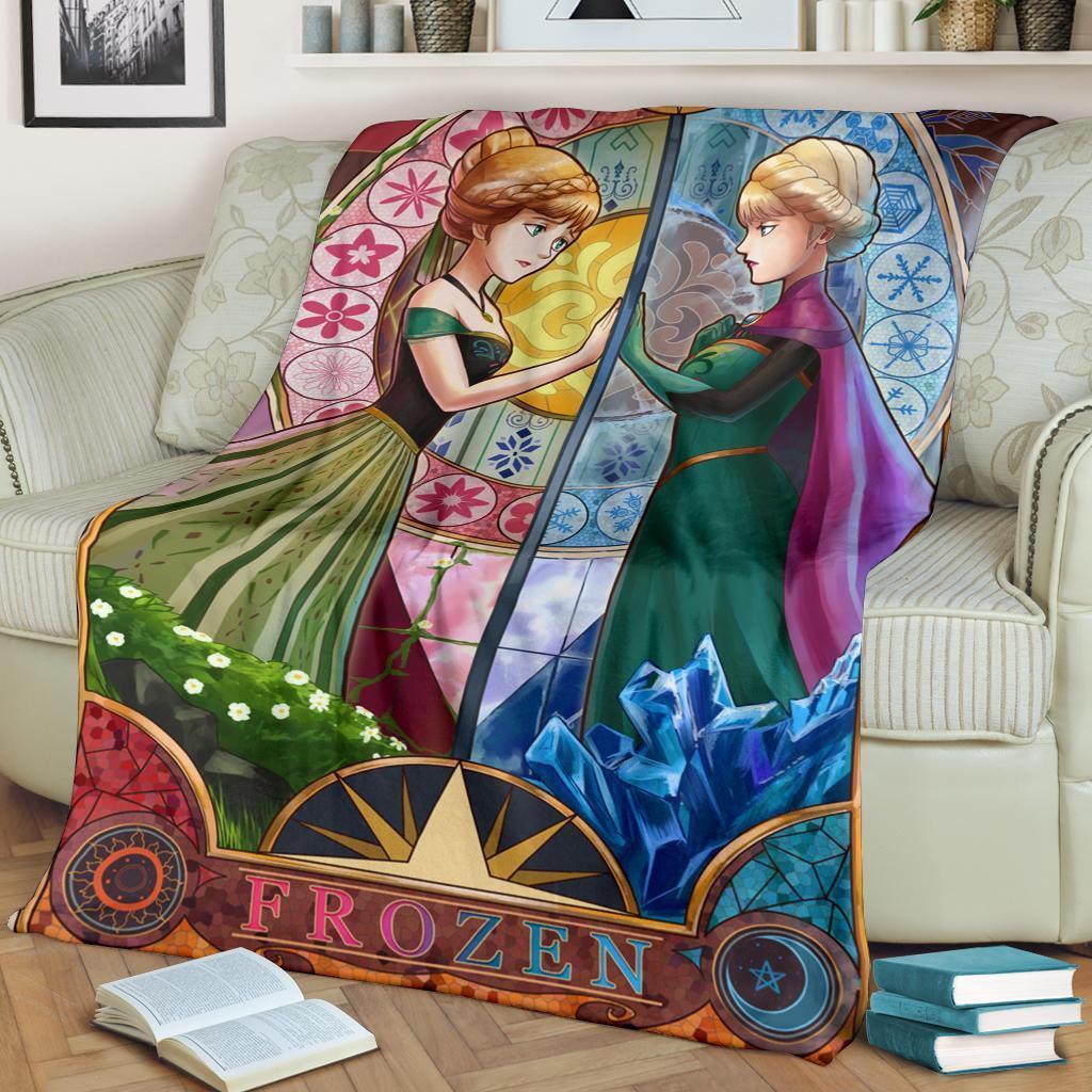 Elsa and Anna Fleece Blanket Custom Frozen Fan Home Decoration-Gear Wanta