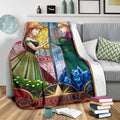 Elsa and Anna Fleece Blanket Custom Frozen Fan Home Decoration-Gear Wanta