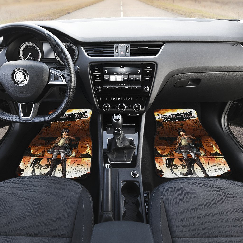 Eren Jeager Attack On Titan Car Floor Mats Like Anime-Gear Wanta