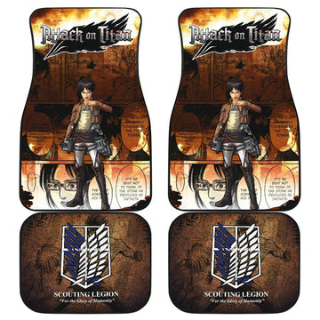 Eren Jeager Attack On Titan Car Floor Mats Like Anime-Gear Wanta