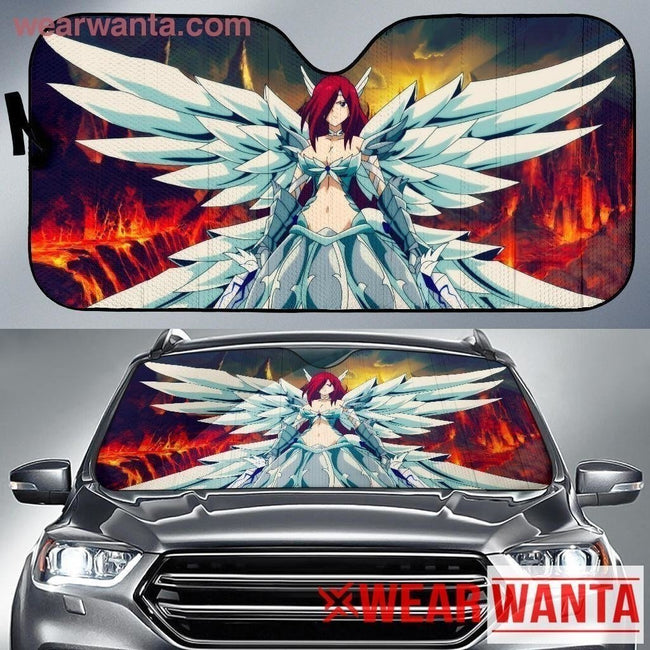 Erza Warrior Suit Angel Fair Tail Anime Car Sun Shade NH06-Gear Wanta
