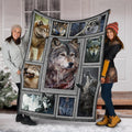 Face Grey Wolf Fleece Blanket For Wolf Lover-Gear Wanta