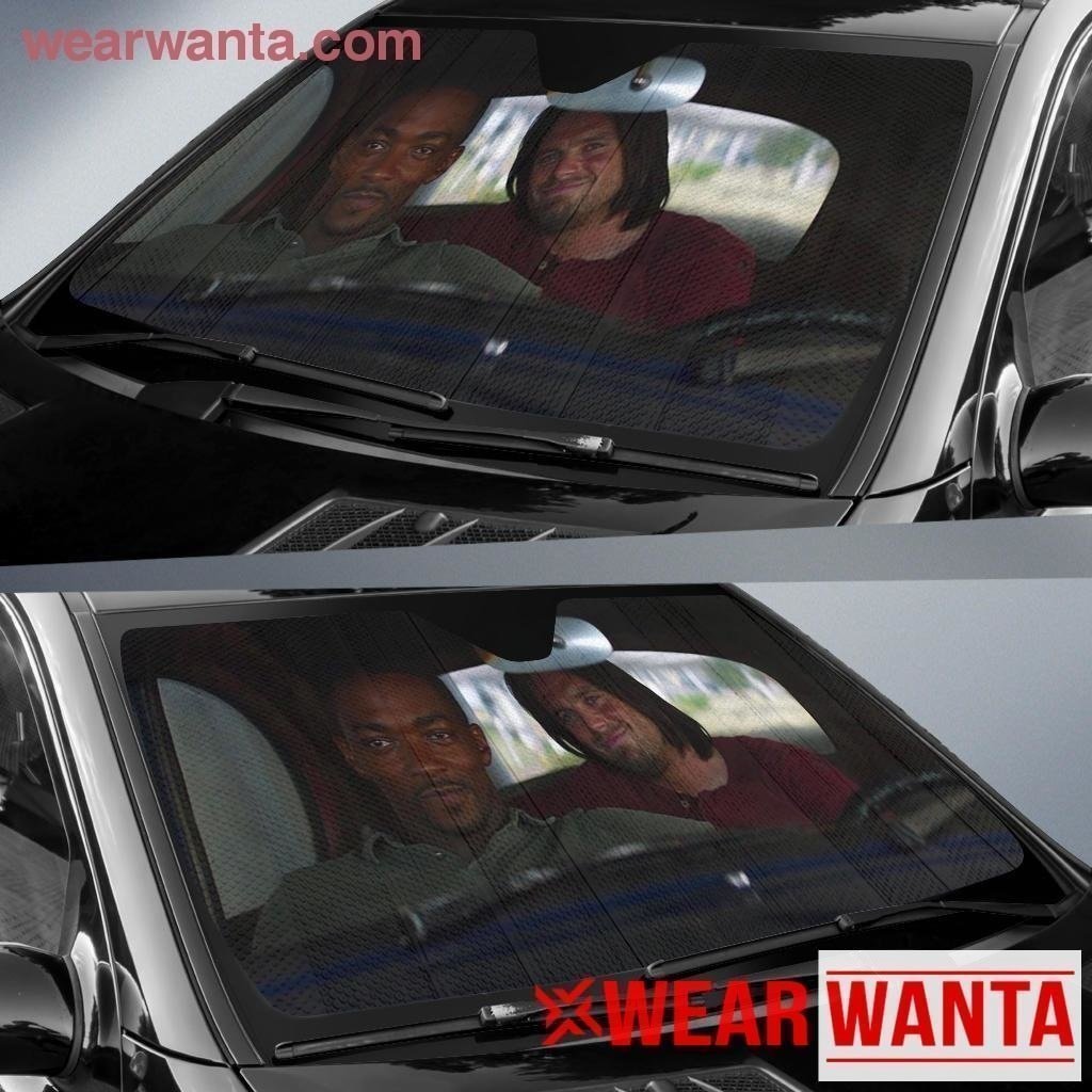 Falcon & Winter Soldier In Car Sun Shade Visor Custom Car Accessories-Gear Wanta