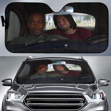 Falcon & Winter Soldier In Car Sun Shade Visor Custom Car Accessories-Gear Wanta