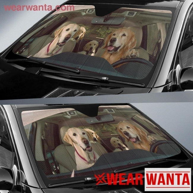 Family Dog Car Sun Shade Funny Gift Idea-Gear Wanta