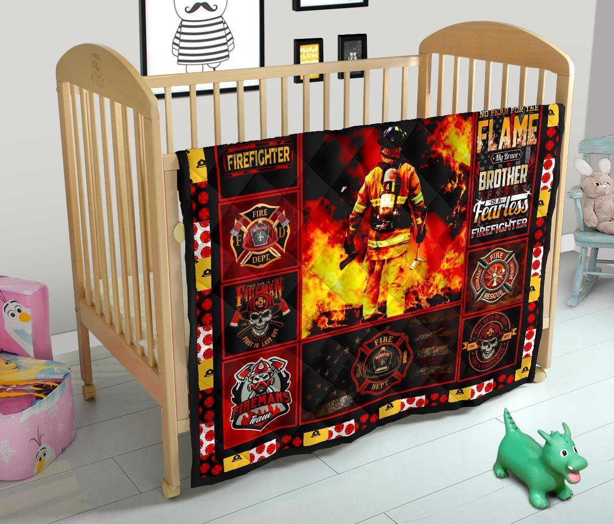 Firefighter Quilt Blanket Amazing Gift Idea HH19-Gear Wanta