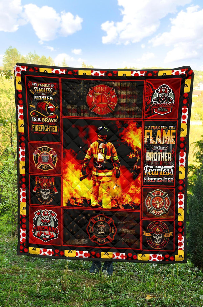 Firefighter Quilt Blanket Amazing Gift Idea HH19-Gear Wanta