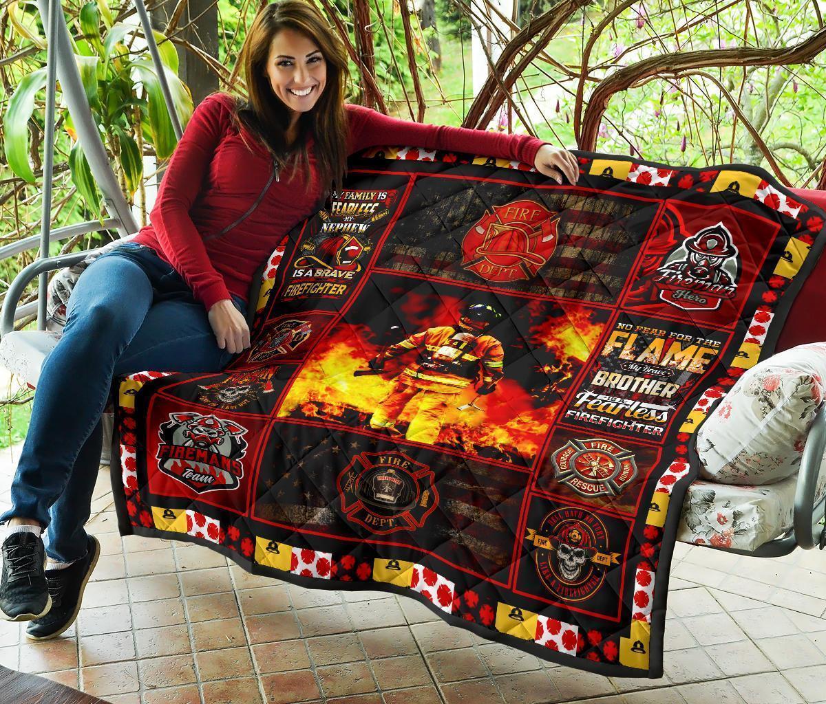 Firefighter Quilt Blanket Amazing Gift Idea HH19-Gear Wanta