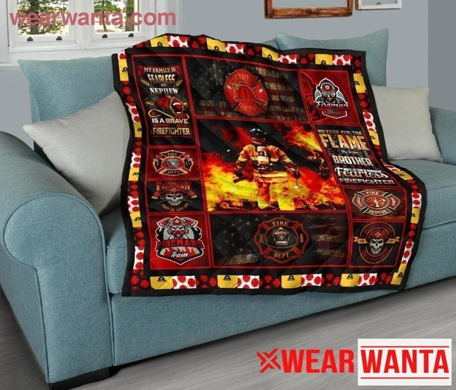 Firefighter Quilt Blanket Gift-Gear Wanta