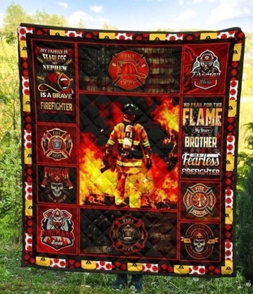 Firefighter Quilt Blanket Gift-Gear Wanta