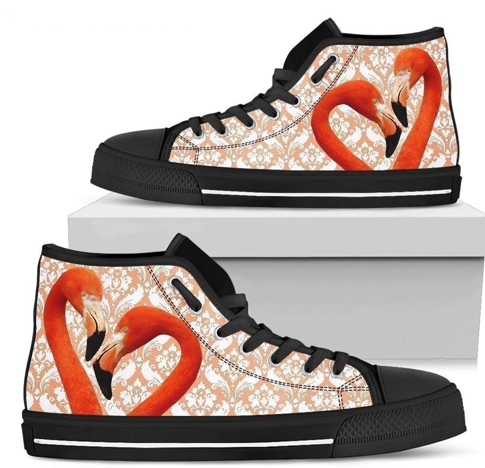 Flamingo Flock Women's High Top Shoes Gift-Gear Wanta