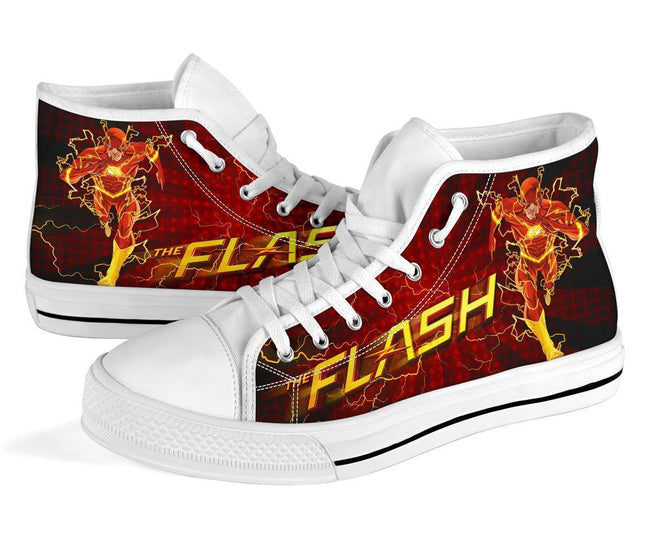 Flash Sneakers Super Heroes High Top Shoes Custom-Gear Wanta