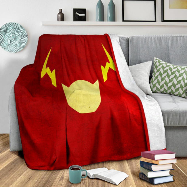 Flash Symbol Fleece Blanket Custom Super Heroes Fan Home Decoration-Gear Wanta