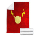 Flash Symbol Fleece Blanket Custom Super Heroes Fan Home Decoration-Gear Wanta
