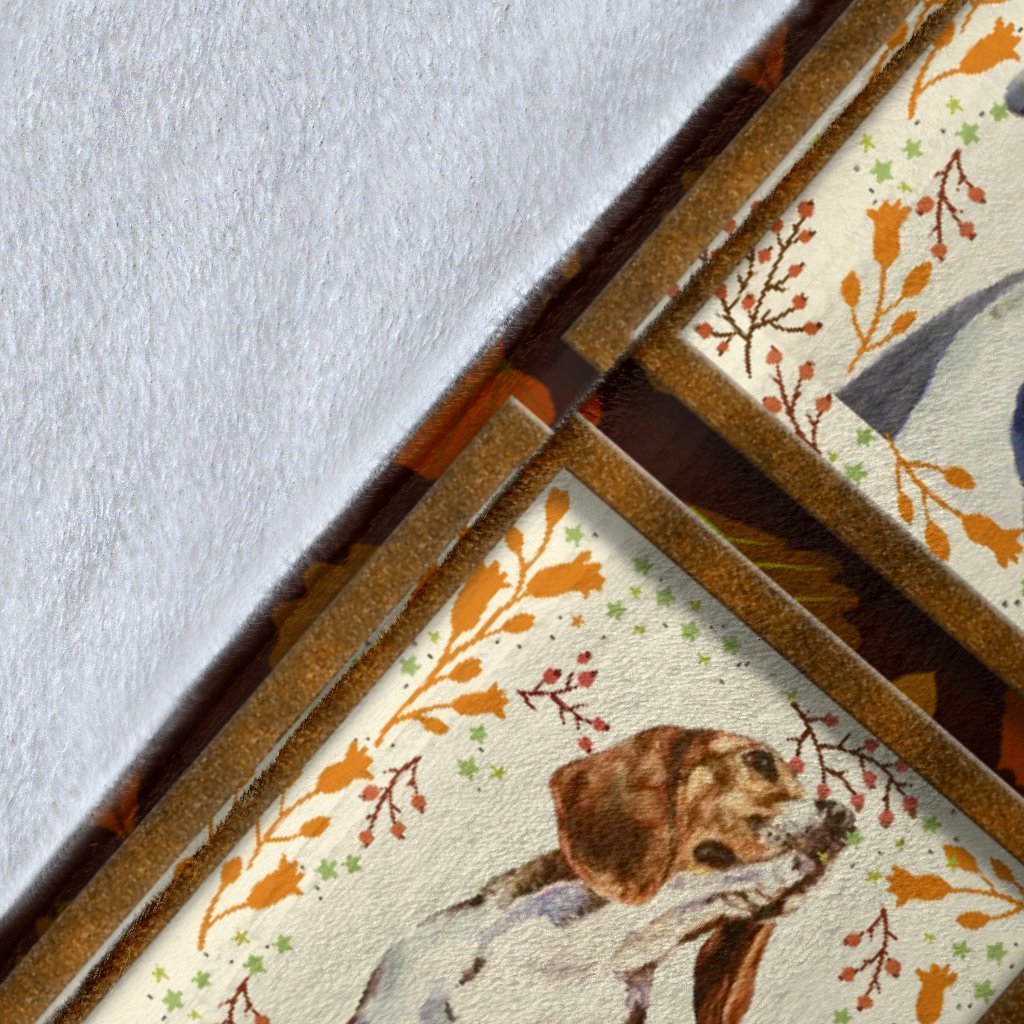 Floral Beagle Fleece Blanket-Gear Wanta