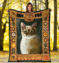 Floral Cat Fleece Blanket For Cat Lover-Gear Wanta