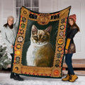 Floral Cat Fleece Blanket For Cat Lover-Gear Wanta