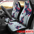 Floral French Bulldog Car Seat Covers Custom Car Decoration Accessories-Gear Wanta