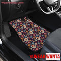 Floral Sugar Skull Car Floor Mats Custom Car Accessories-Gear Wanta