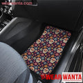 Floral Sugar Skull Car Floor Mats Custom Car Accessories-Gear Wanta