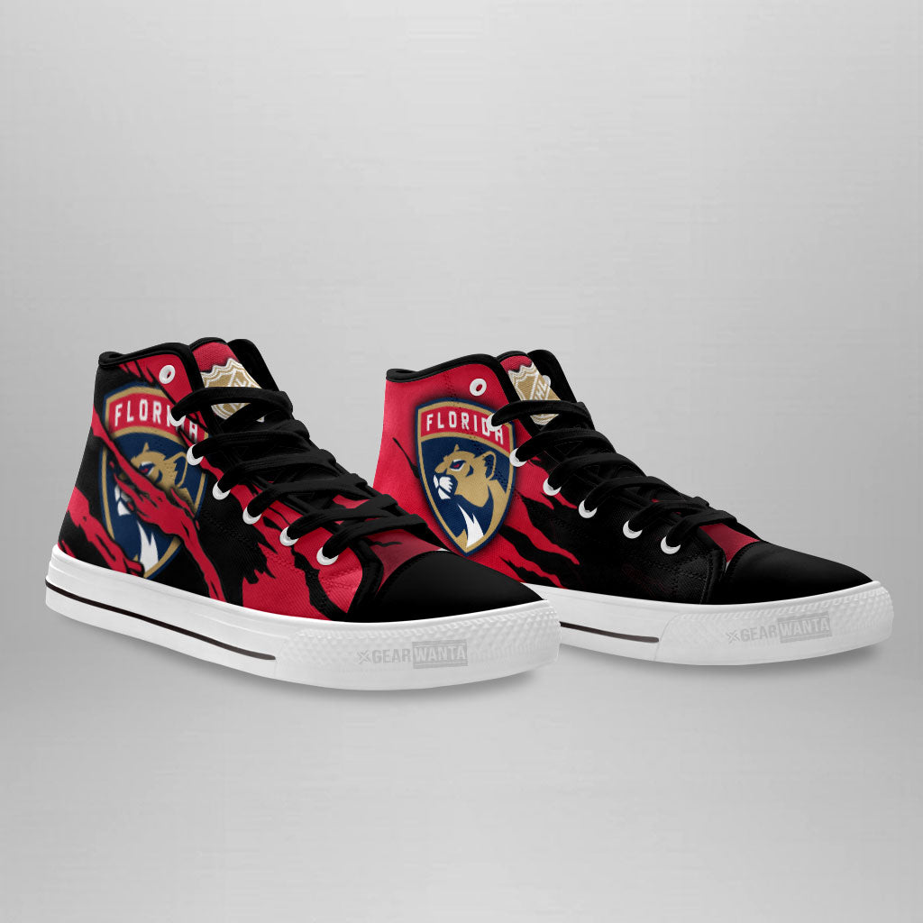 Florida Panthers High Top Shoes Custom For Fans-Gear Wanta