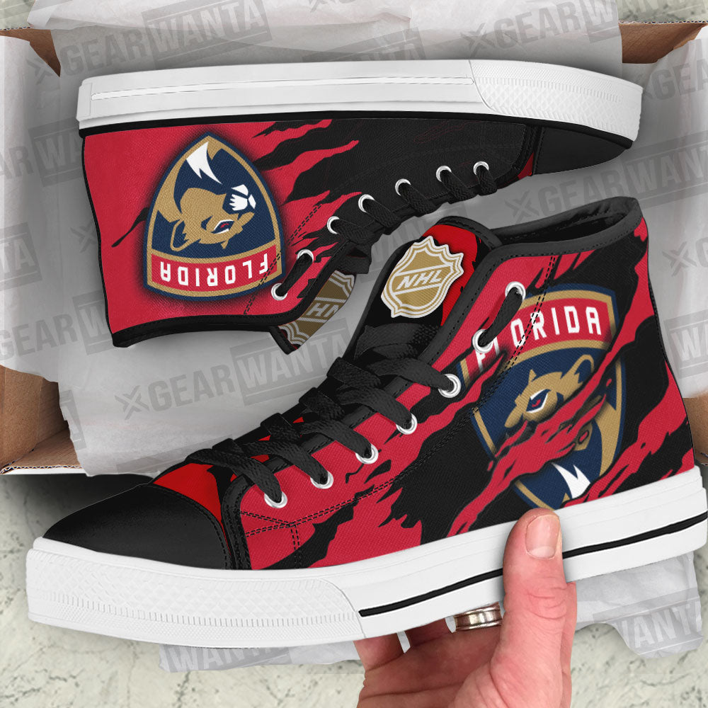 Florida Panthers High Top Shoes Custom For Fans-Gear Wanta