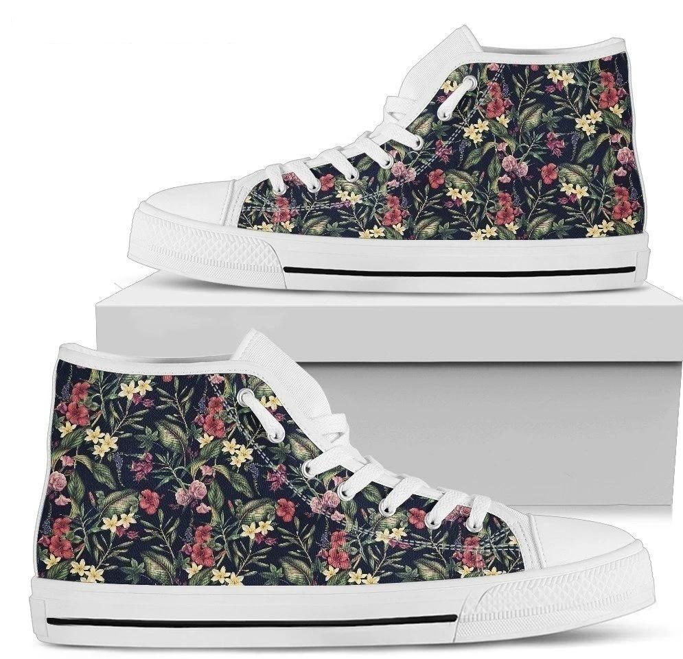 Flowers Women's High Top Shoes Gift Idea-Gear Wanta