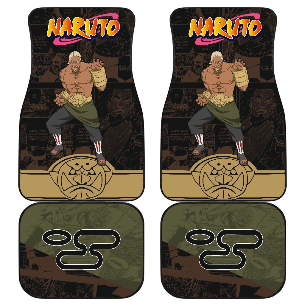 Fourth Raikage Car Floor Mats NRT Anime Car Accessories-Gear Wanta