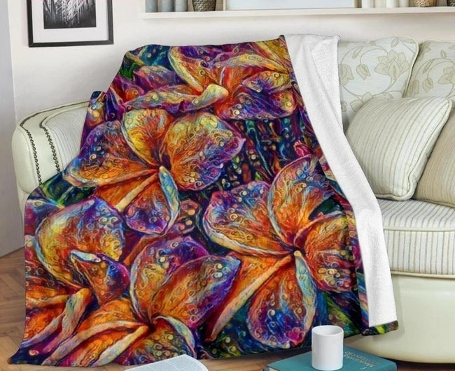 Frangipani Flower Blanket Custom Floral Home Decoration-Gear Wanta