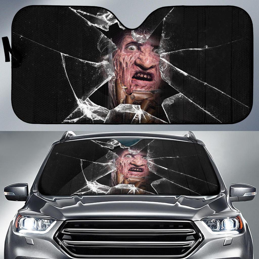 Freddy Krueger Car Car Sun Shade Horror Windshield Broken-Gear Wanta