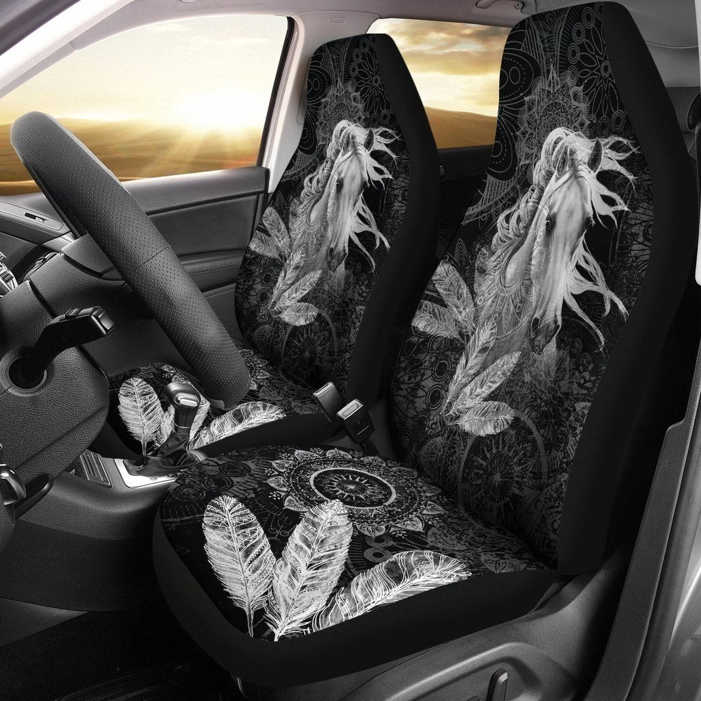 Free Spirit Horse Car Seat Covers Custom Native Car Decoration-Gear Wanta