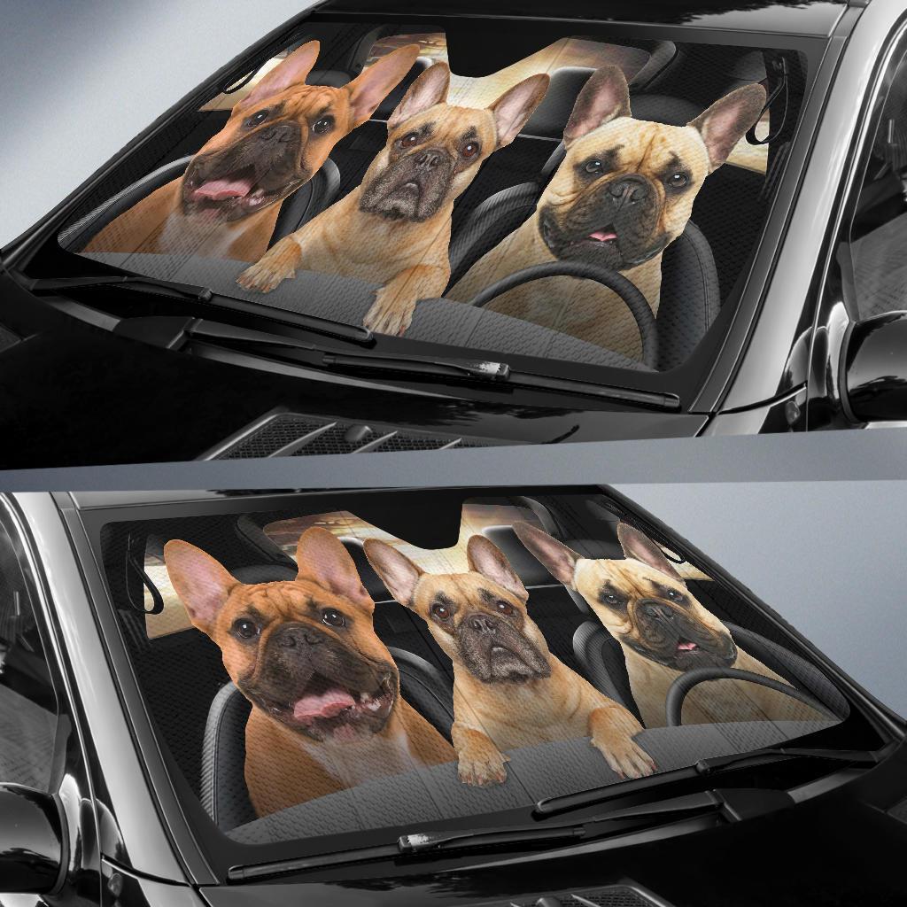 French Bulldog Car Car Sun Shade Funny Dog Windshield-Gear Wanta