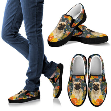 French Bulldog Floral Slip Ons Shoes For Dog Mom-Gear Wanta