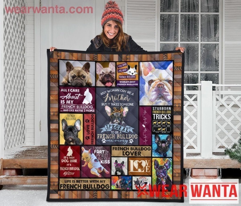 French Bulldog Mom Blanket Funny Gift For Dog Lover-Gear Wanta