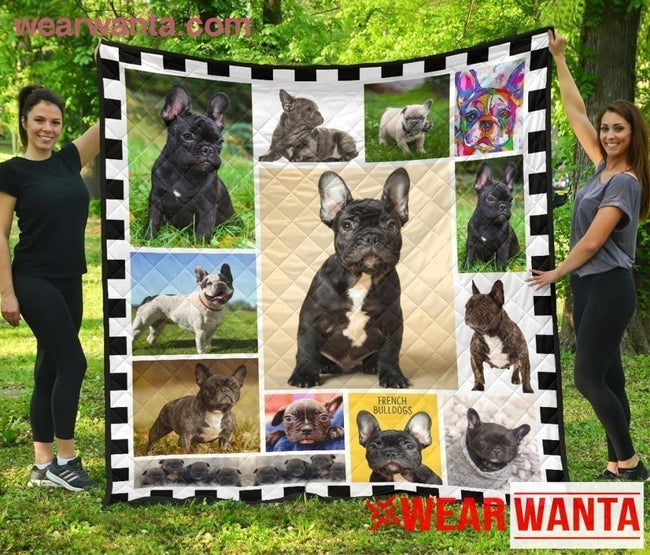 French Bulldog Quilt Blanket For Dog Lover-Gear Wanta