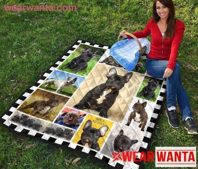 French Bulldog Quilt Blanket For Dog Lover-Gear Wanta
