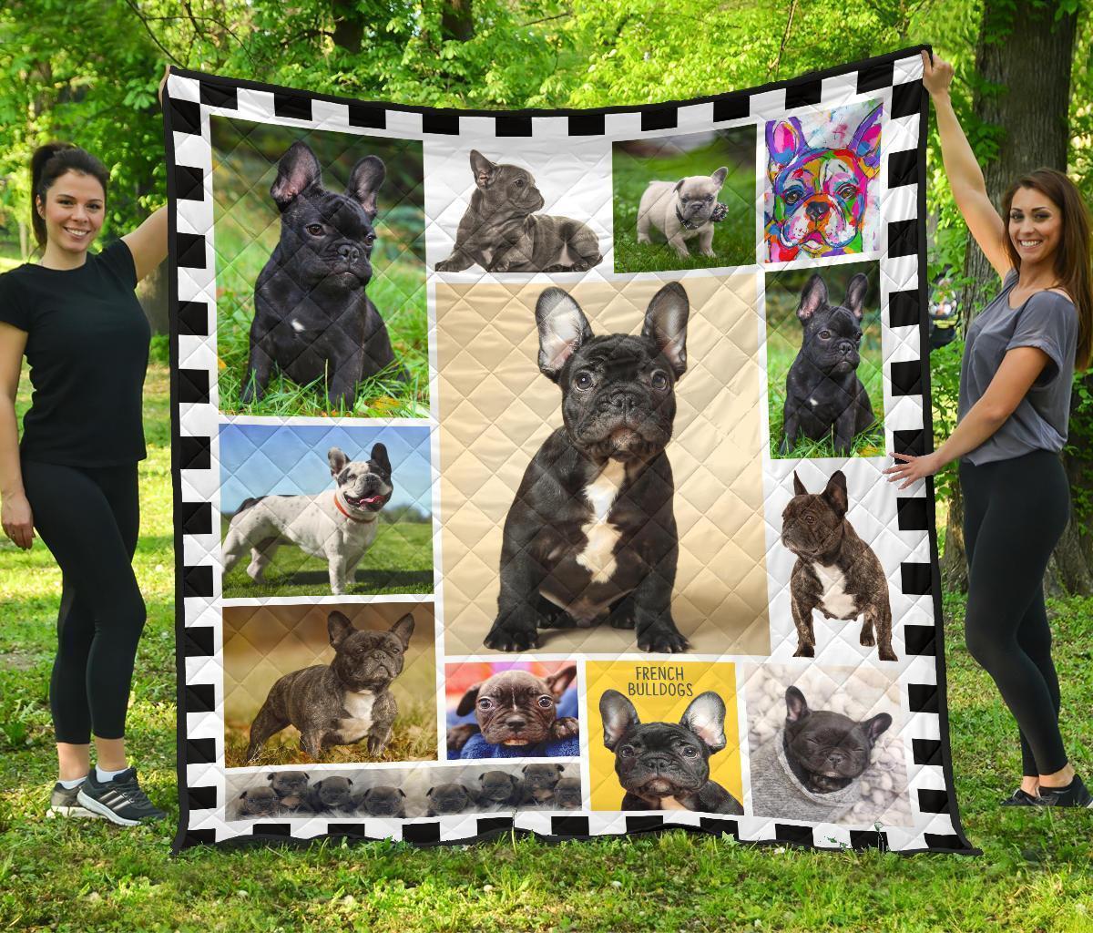 French Bulldog Quilt Blanket Funny Frenchie Lover Home Decoration-Gear Wanta
