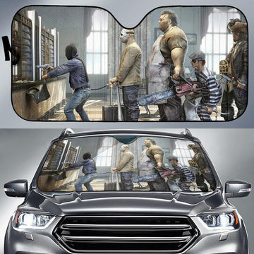 Funny Bank Robbers Car Sun Shade-Gear Wanta