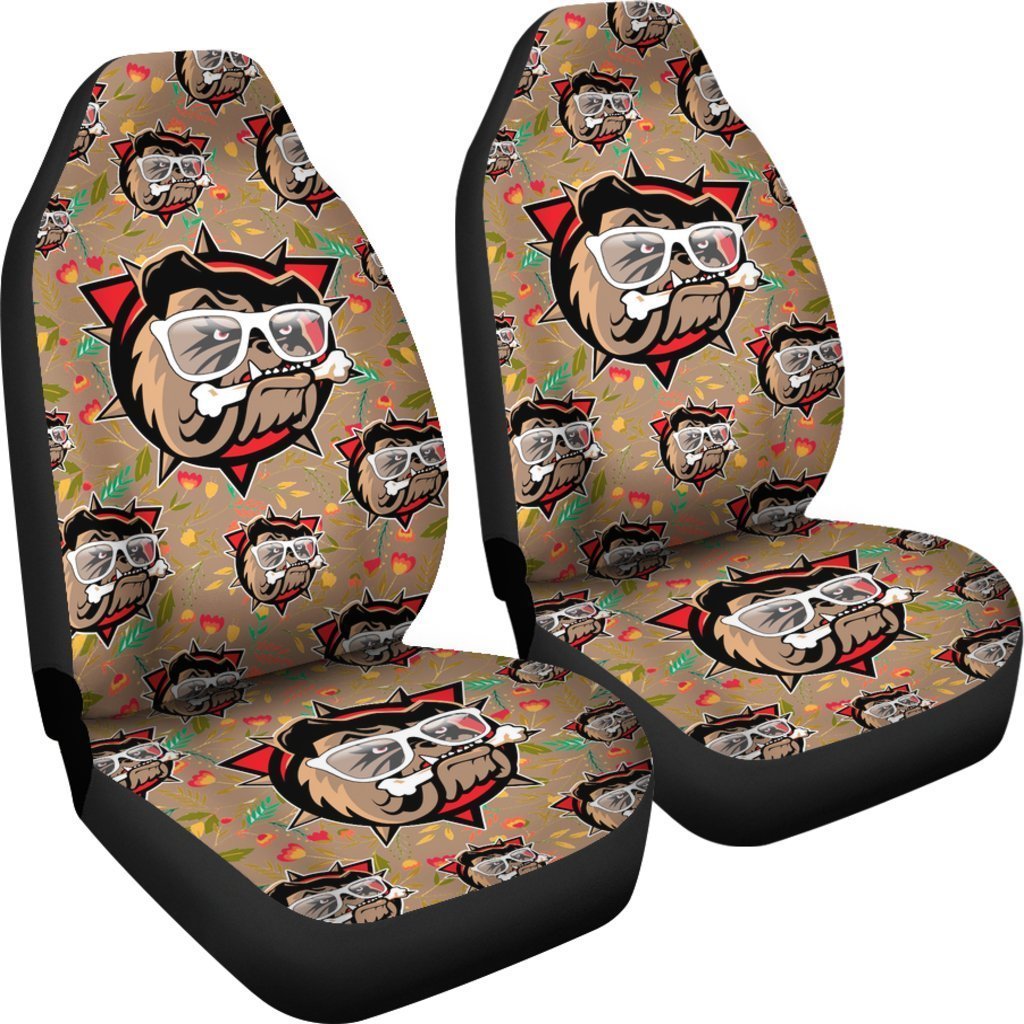 Funny Bulldog Car Seat Covers-Gear Wanta