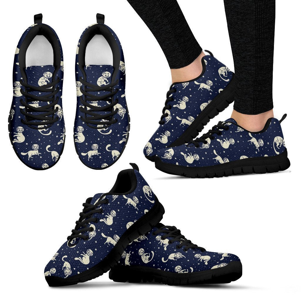 Funny Cat Astronaut Sneakers Funny For Cat Lover-Gear Wanta