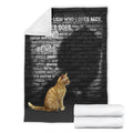 Funny Cat Hates Dogs Fleece Blanket For Cat Lover-Gear Wanta